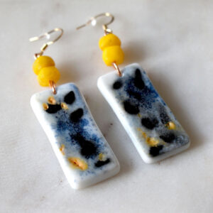 Brush Stroke Glass Earrings
