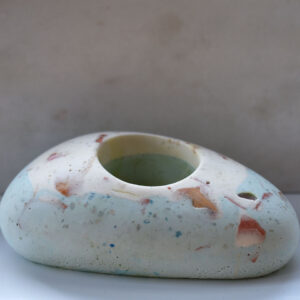 Eco Resin River Stone Style Tea Light Candle Holder