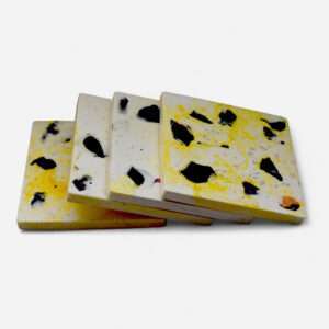 Handmade Yellow Terrazzo Coasters