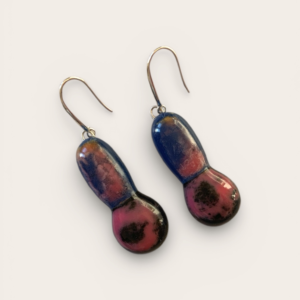 Midnight Blush- Handcrafted Glass Earrings
