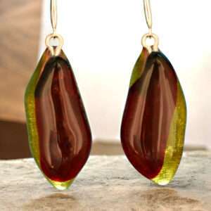 Sunset Duo Glass Drop Earrings