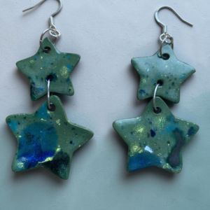 Handmade Stellar Ceramic Drop Earrings
